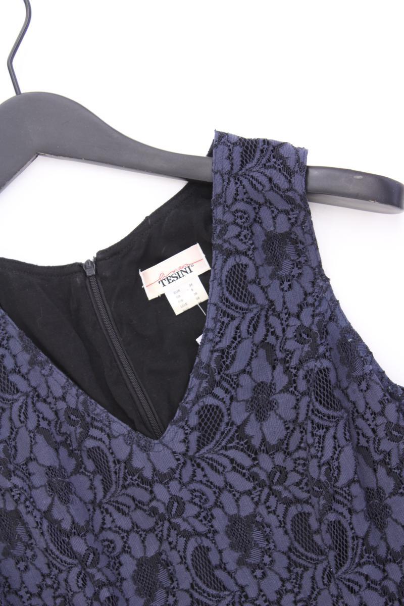 Tesini Spitzenkleid Gr. 34 Ärmellos blau aus Polyamid