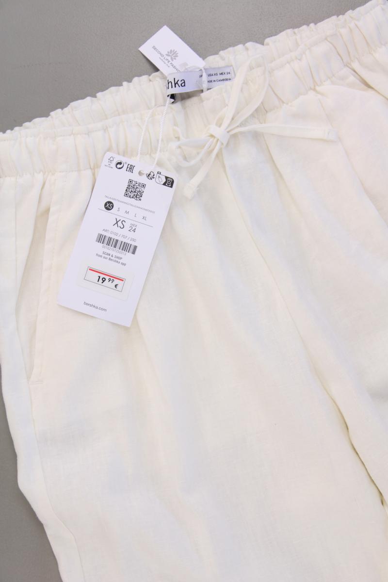 Bershka Leinenhose Gr. XS neu mit Etikett Neupreis: 19,99€! creme