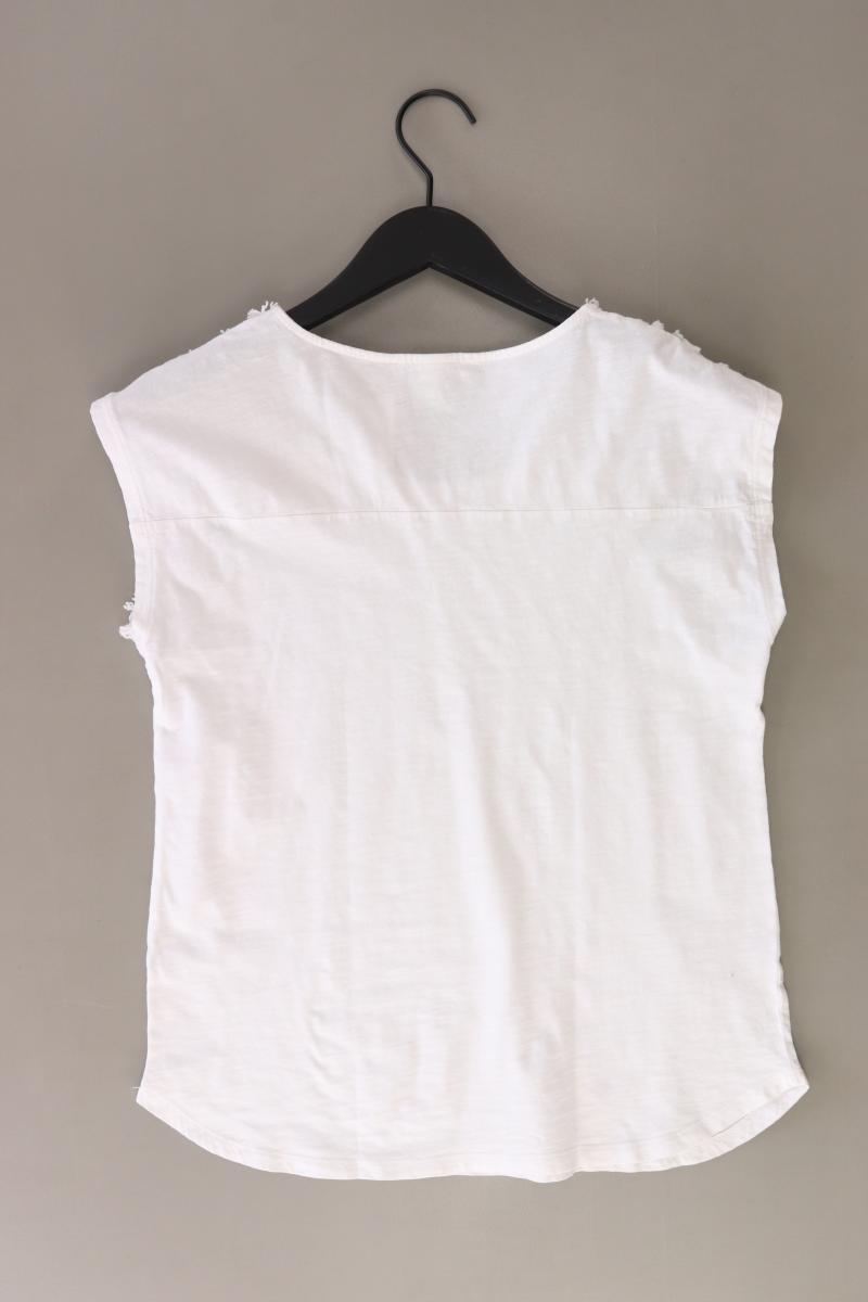 Esprit T-Shirt Gr. M Kurzarm weiß aus Baumwolle