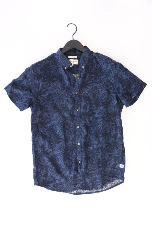 Tom Tailor (Denim) Kurzarmhemd für Herren Gr. M blau aus Baumwolle