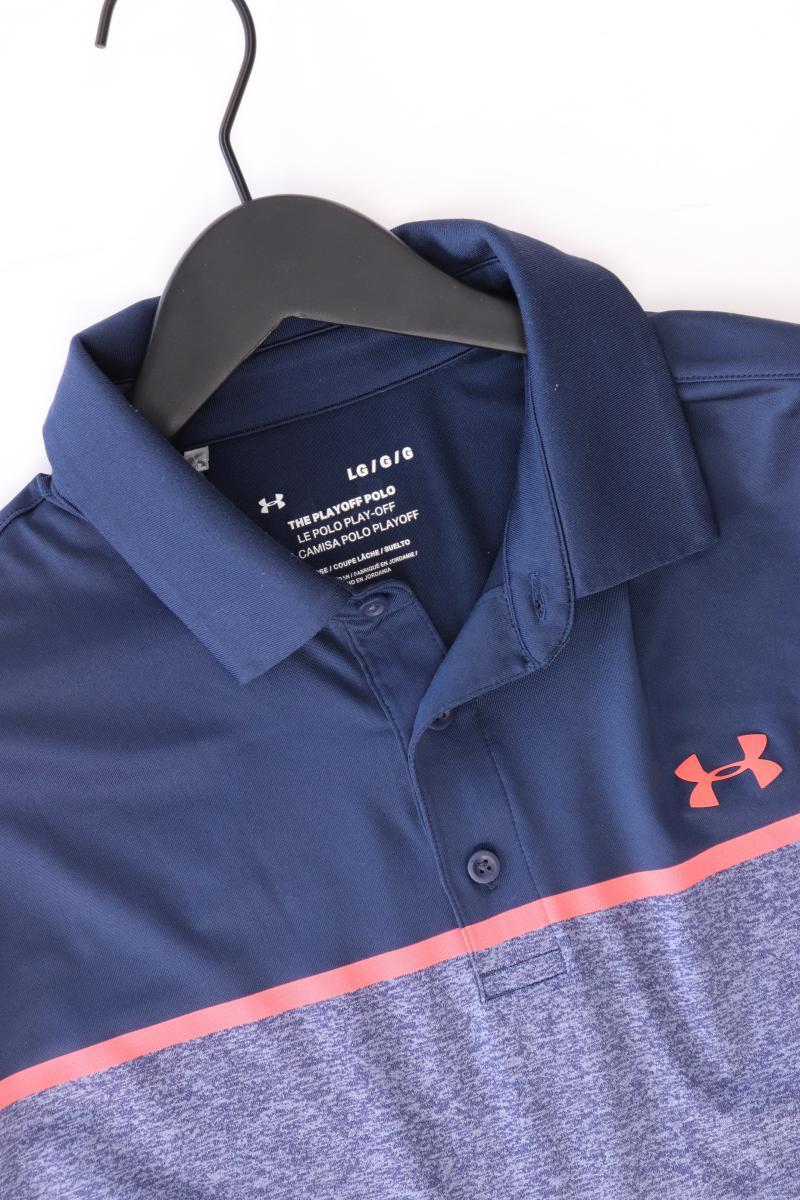 under armour Sportshirt für Herren Gr. L Kurzarm blau aus Polyester