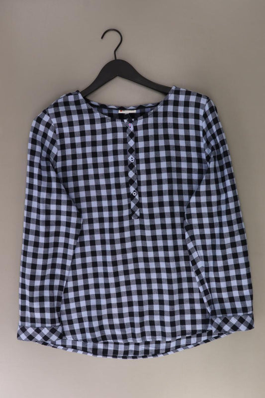 Street One Karobluse Gr. 44 kariert Langarm blau aus Baumwolle