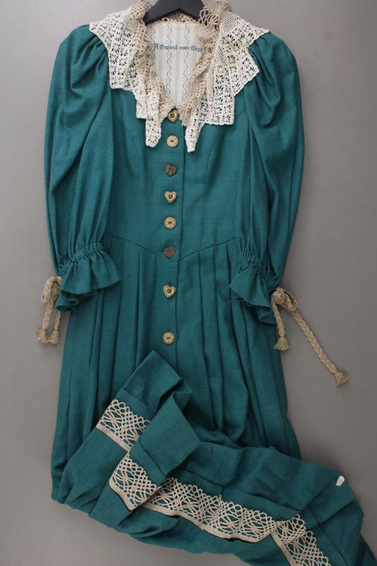 A Gwand vom Sepp Dirndl Gr. 38 Langarm Vintage grün aus Leinen