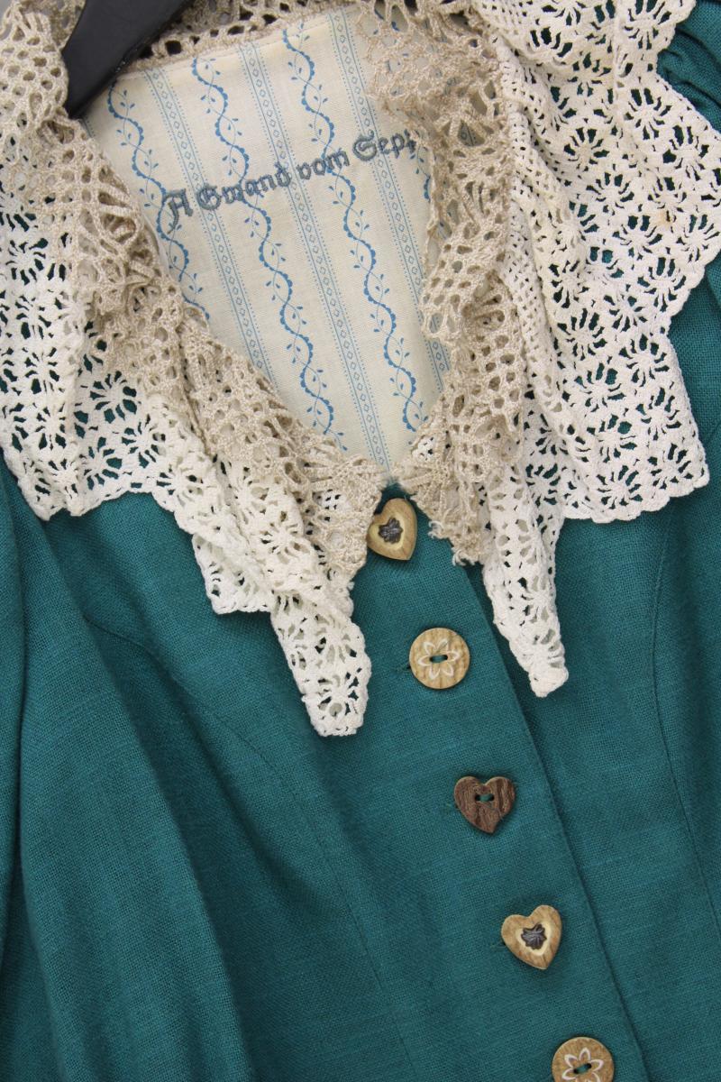A Gwand vom Sepp Dirndl Gr. 38 Langarm Vintage grün aus Leinen