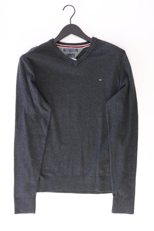 Tommy Hilfiger Feinstrickpullover für Herren Gr. L grau aus Baumwolle