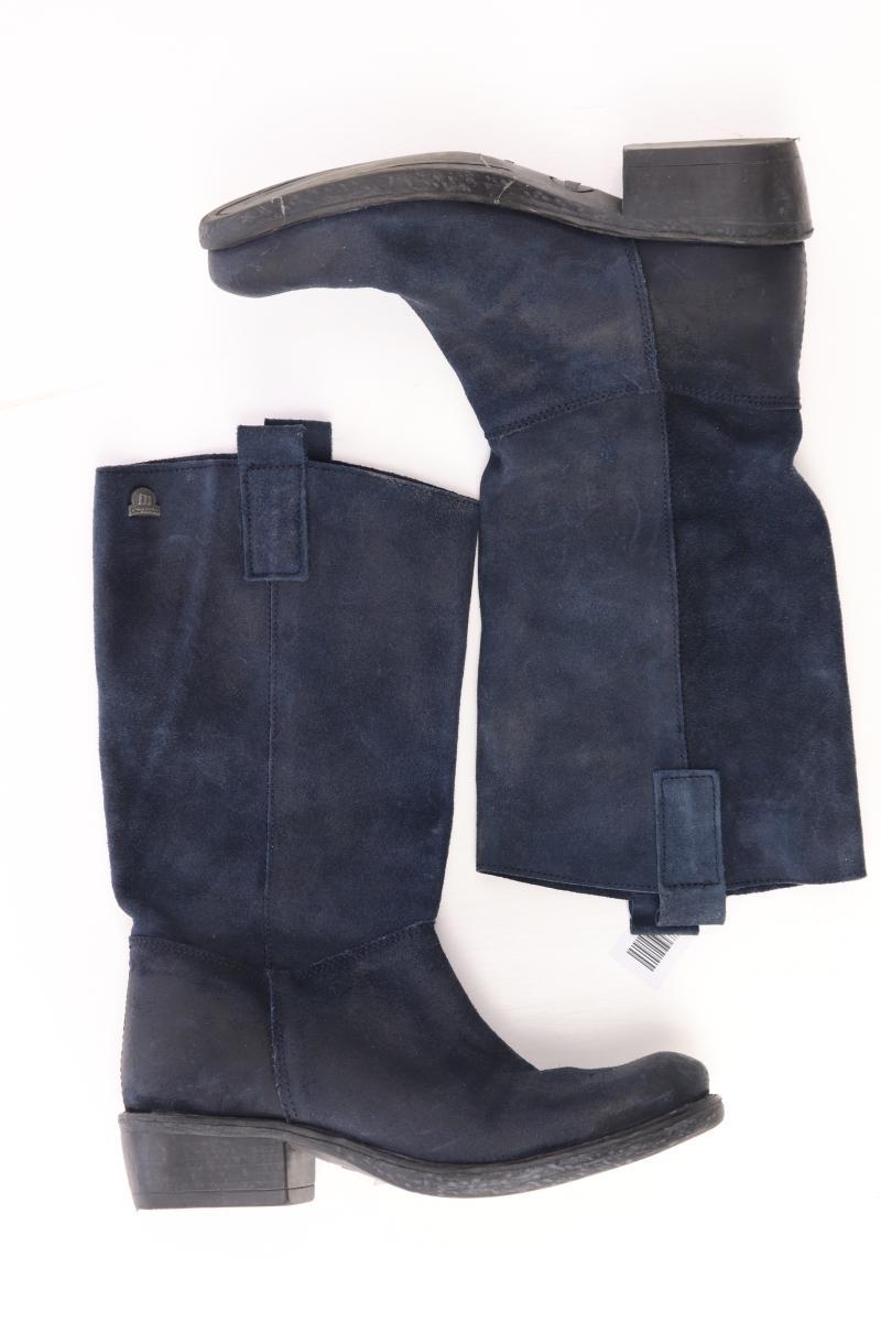 Mustang Absatzstiefel Gr. 37 blau aus Leder