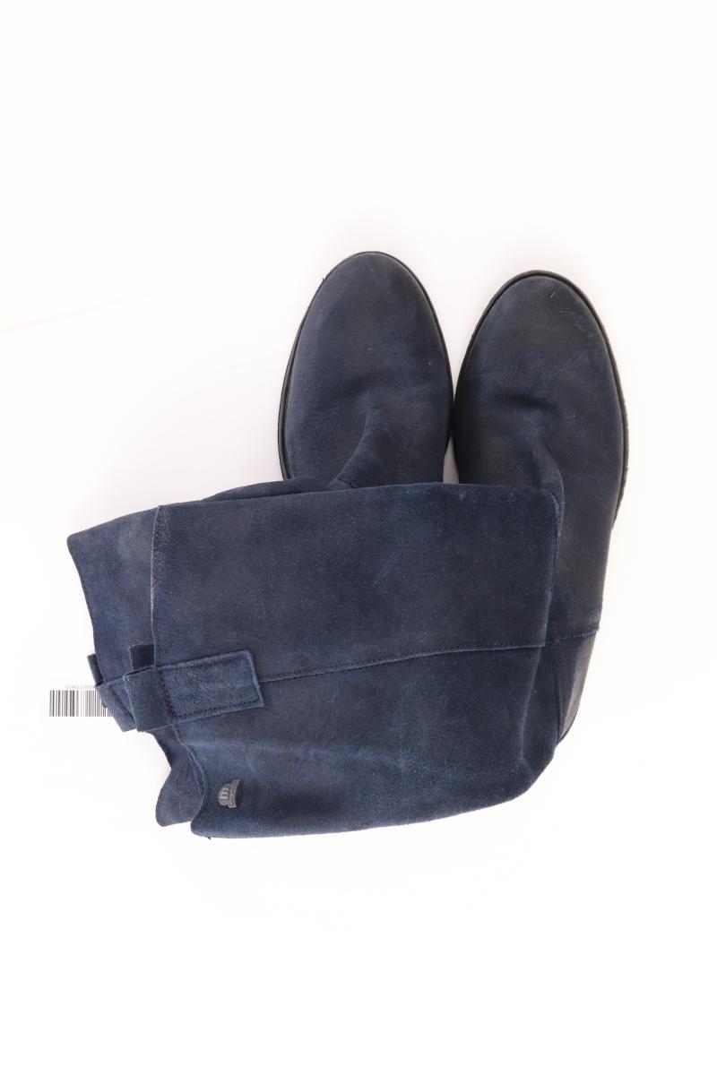 Mustang Absatzstiefel Gr. 37 blau aus Leder