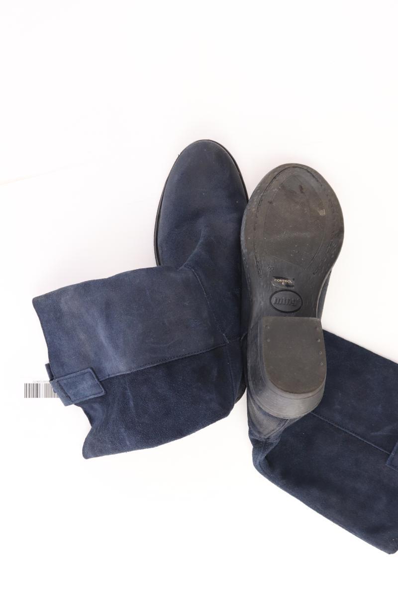 Mustang Absatzstiefel Gr. 37 blau aus Leder