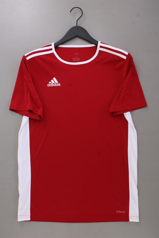 Adidas Sportshirt für Herren Gr. M Kurzarm rot aus Polyester