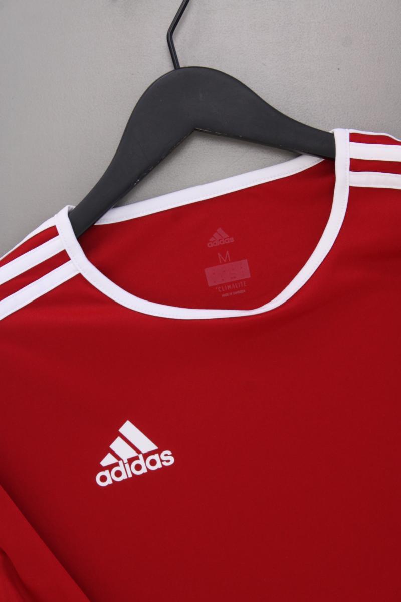 Adidas Sportshirt für Herren Gr. M Kurzarm rot aus Polyester