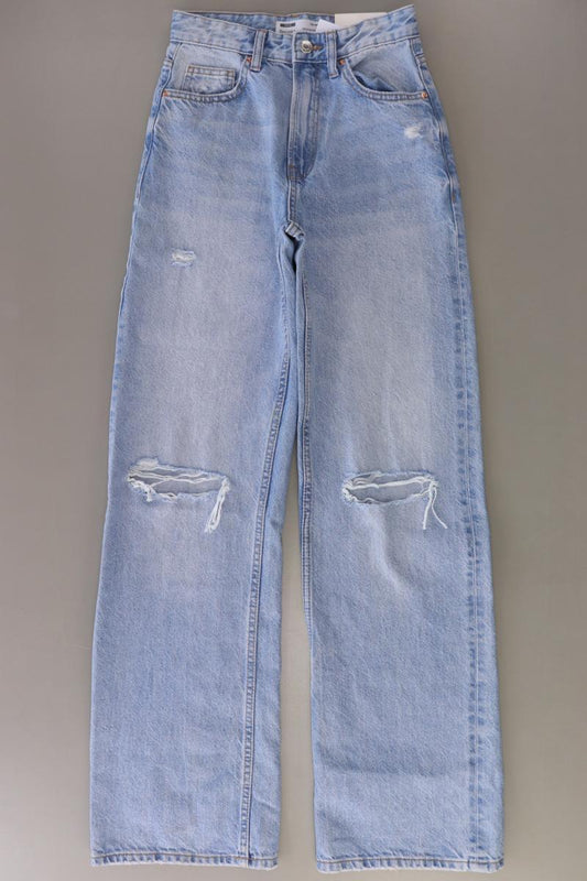 Bershka Wide Leg Jeans Gr. 34 neu mit Etikett blau aus Baumwolle