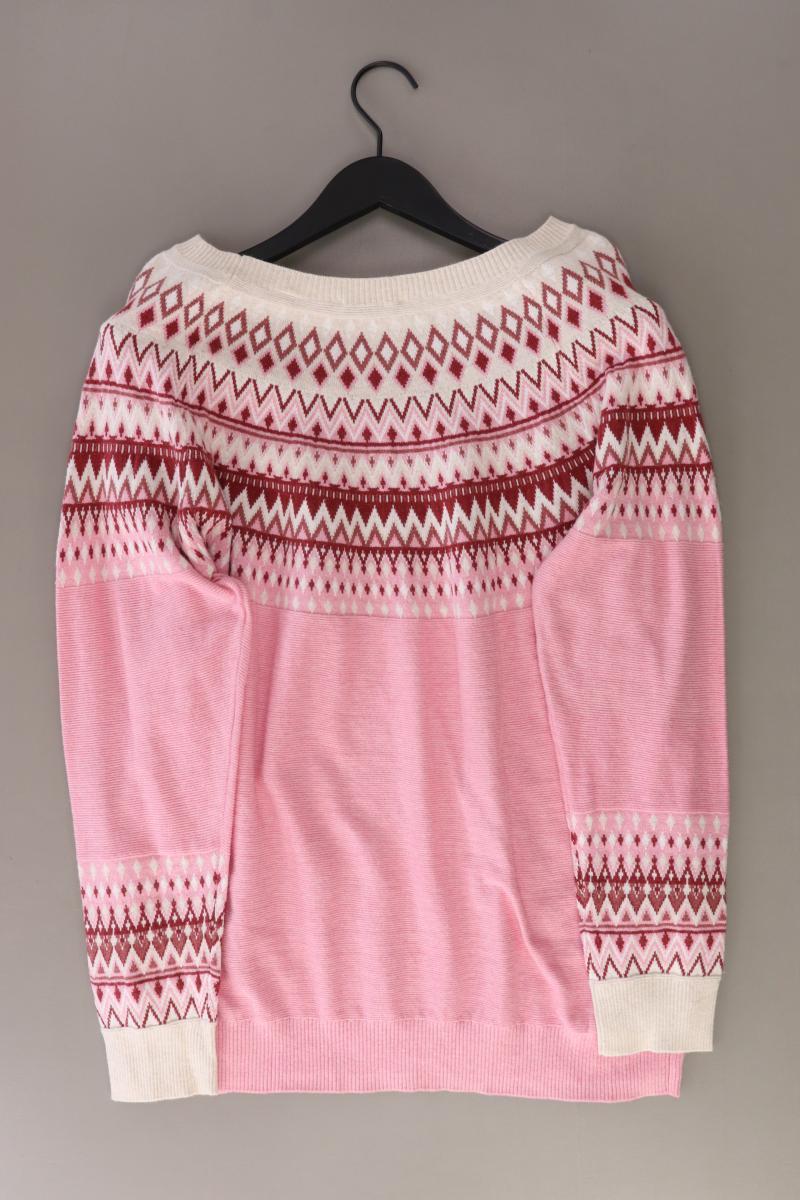 Esprit Feinstrickpullover Gr. XXL mit Faire-Isle-Muster rosa aus Baumwolle