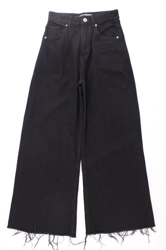 Bershka Wide Leg Jeans Gr. 34 grau