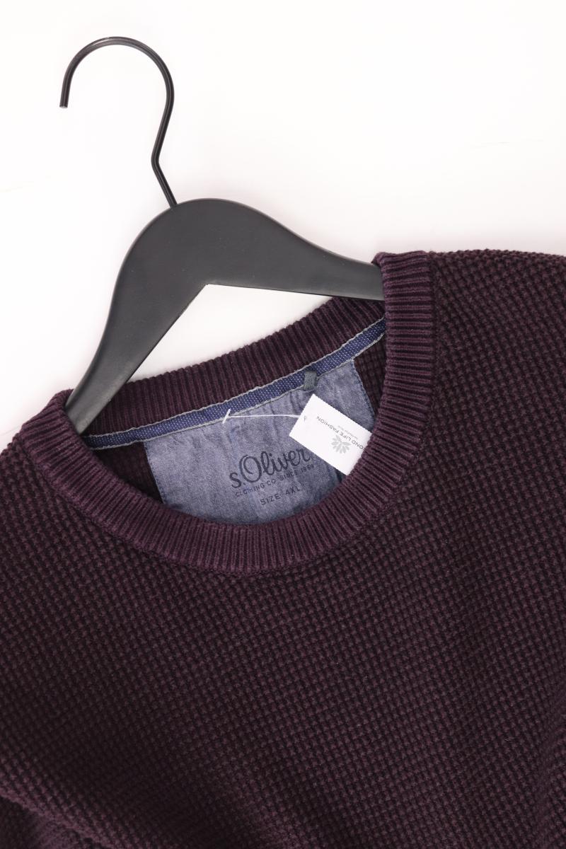 s.Oliver Pullover Größe 4XL für Herren Gr. XXXL lila aus Baumwolle