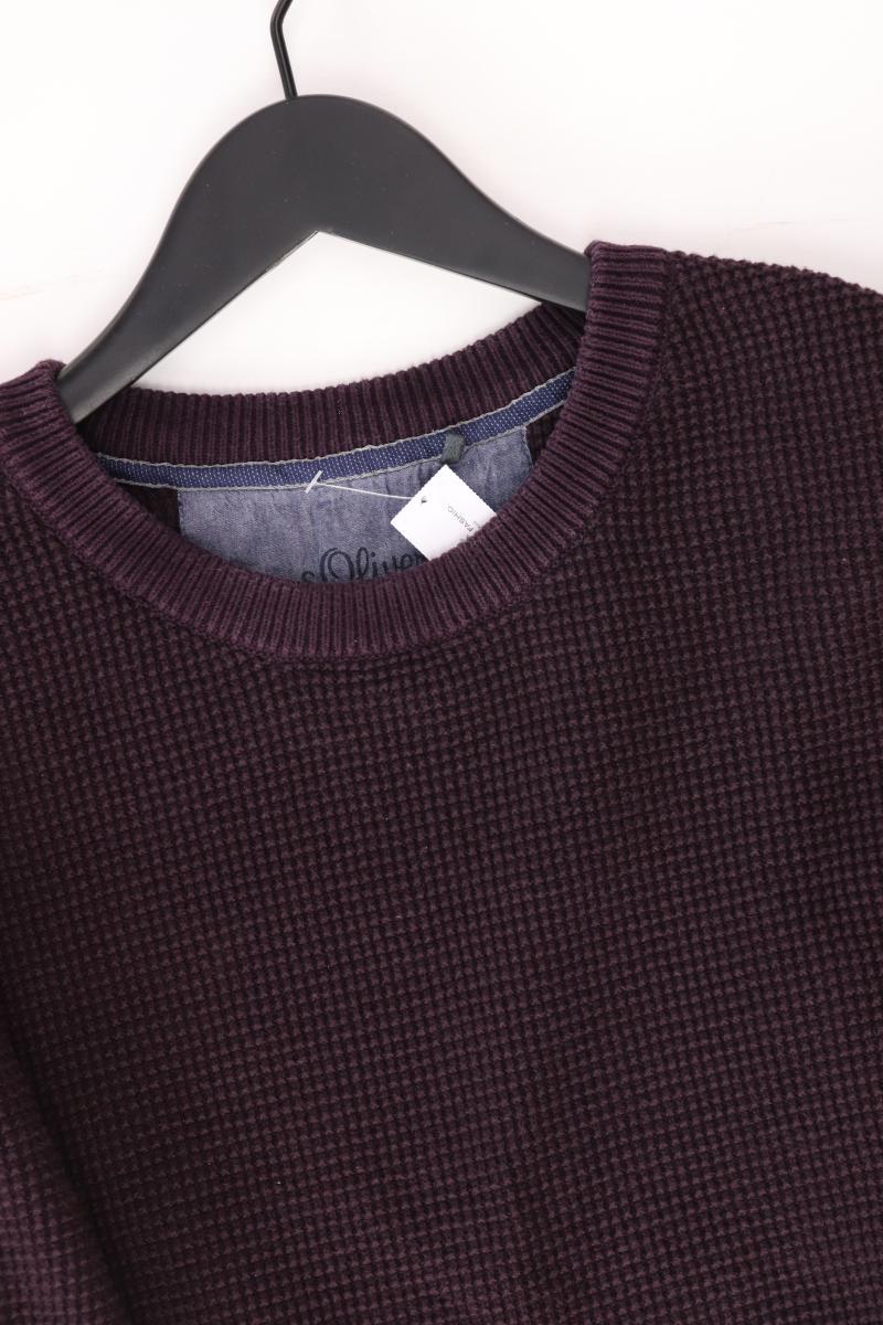 s.Oliver Pullover Größe 4XL für Herren Gr. XXXL lila aus Baumwolle