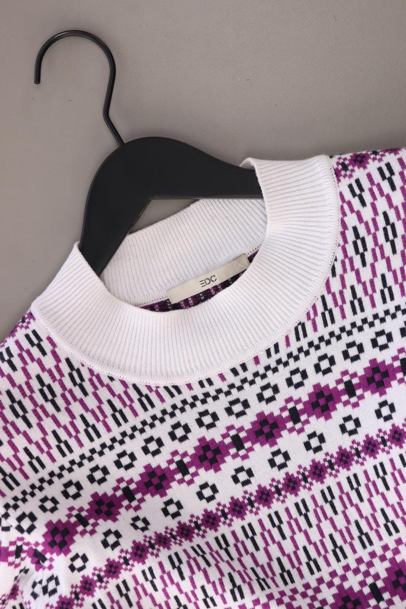 edc by Esprit Feinstrickpullover Gr. XXL geometrisches Muster weiß aus Baumwolle