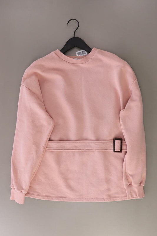 NA-KD Langarmpullover Gr. M mit Gürtel rosa aus Baumwolle