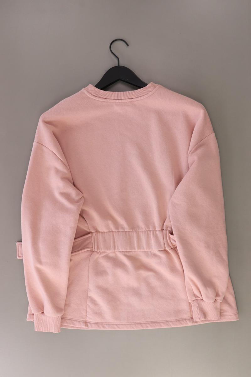 NA-KD Langarmpullover Gr. M mit Gürtel rosa aus Baumwolle