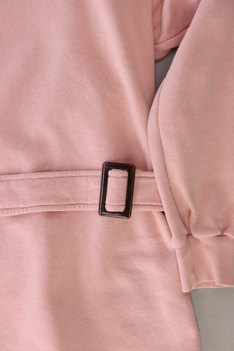 NA-KD Langarmpullover Gr. M mit Gürtel rosa aus Baumwolle