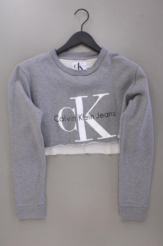 Calvin Klein Jeans Crop Pullover Gr. L grau