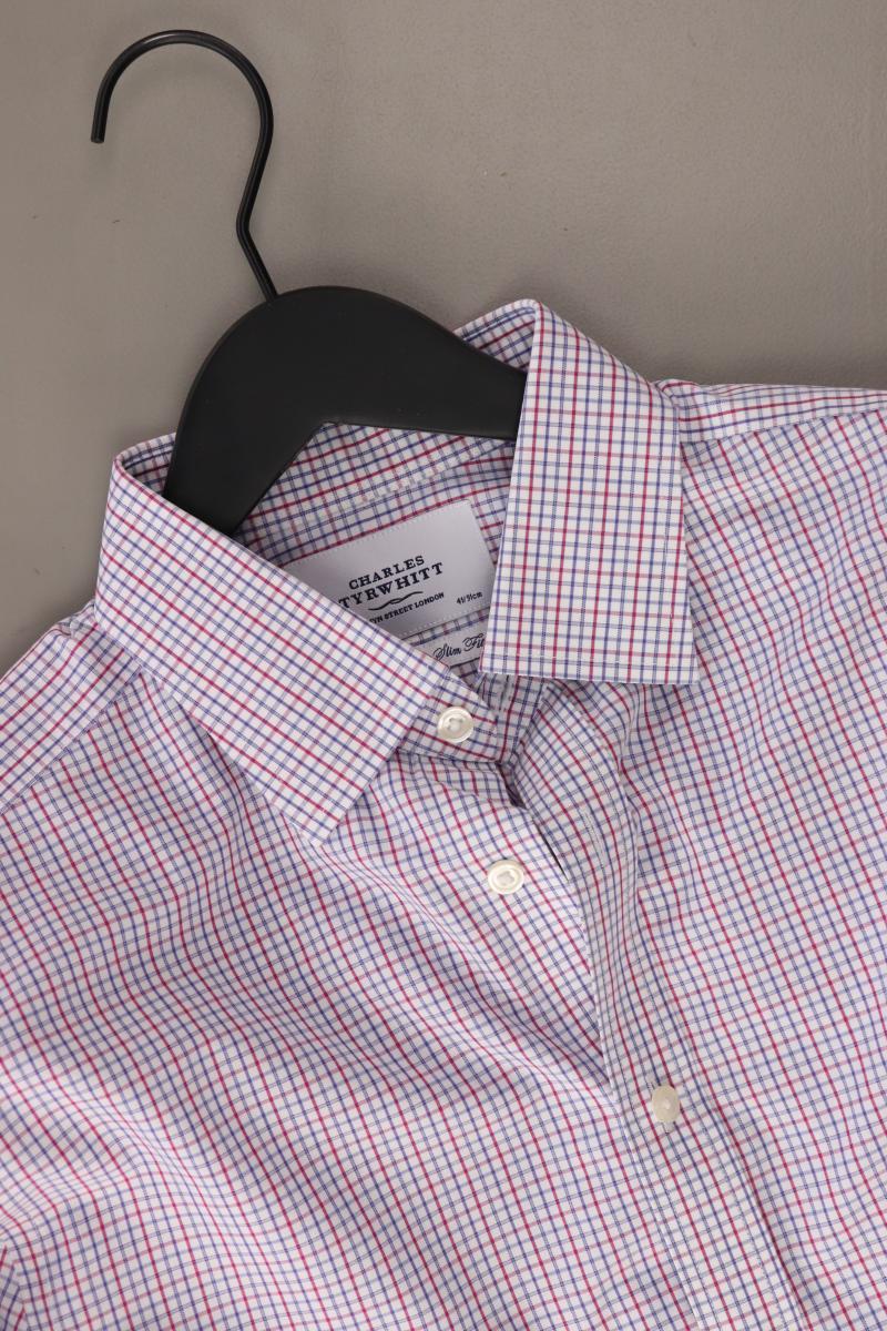 CHARLES TYRWHITT Karohemd für Herren Gr. Hemdgröße 41 kariert Langarm weiß