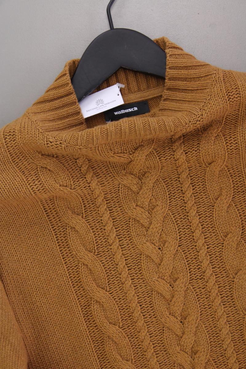 Walbusch Zopfpullover für Herren Gr. 50 neuwertig braun aus Polyamid