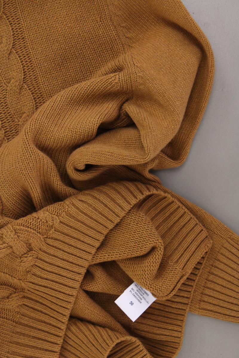 Walbusch Zopfpullover für Herren Gr. 50 neuwertig braun aus Polyamid