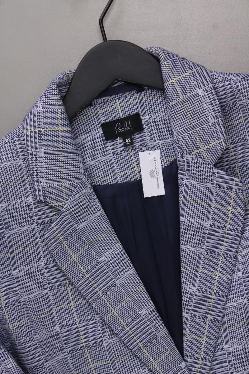 Paola Classic Blazer Gr. 42 neuwertig blau aus Polyester