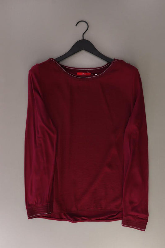 s.Oliver Langarmbluse Gr. 42 rot aus Polyester
