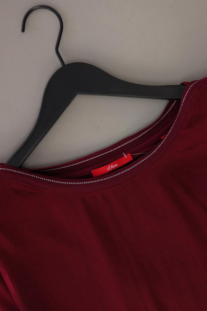 s.Oliver Langarmbluse Gr. 42 rot aus Polyester