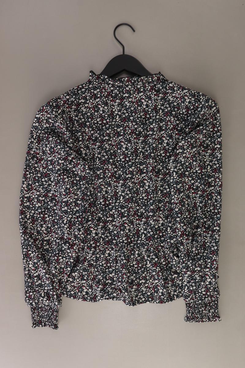 PIGALLE Rüschenbluse Gr. M mit Blumenmuster Langarm mehrfarbig aus Polyester