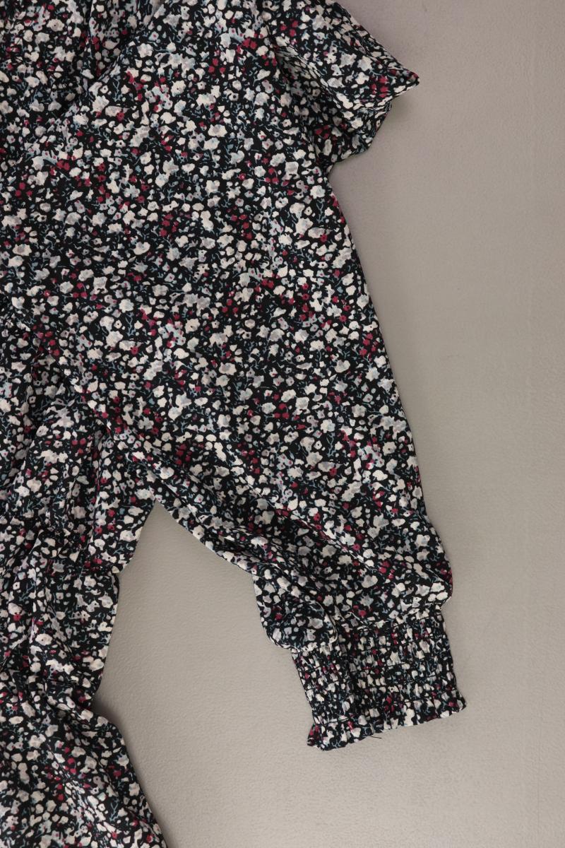 PIGALLE Rüschenbluse Gr. M mit Blumenmuster Langarm mehrfarbig aus Polyester