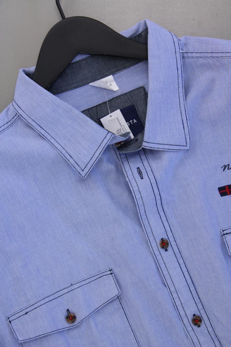 Babista Langarmhemd für Herren Gr. Hemdgröße 49/50 gestreift blau aus Baumwolle