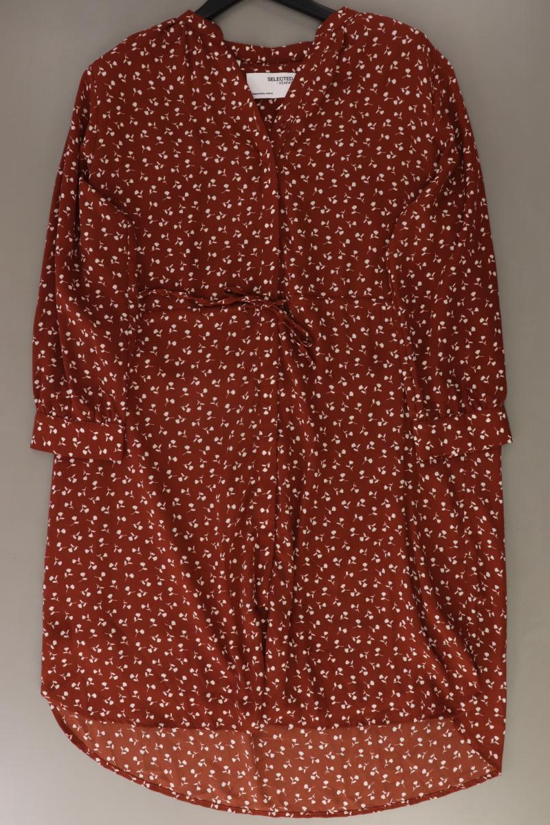 Selected Femme Langarmkleid Gr. 44 braun aus Polyester