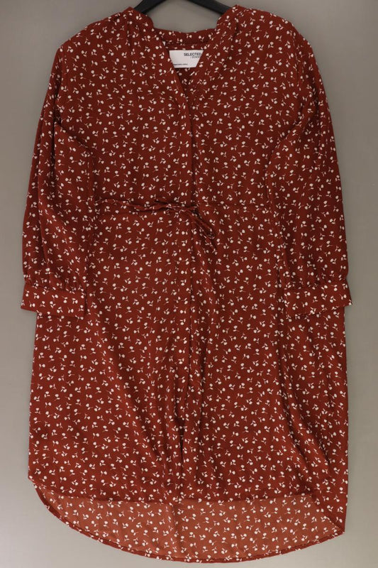Selected Femme Langarmkleid Gr. 44 braun aus Polyester