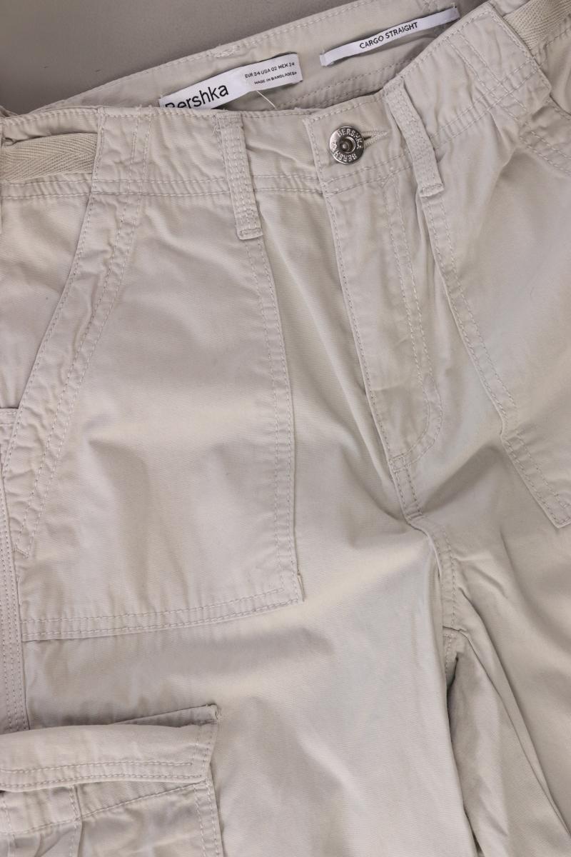 Bershka Cargohose Gr. 34 grau aus Baumwolle