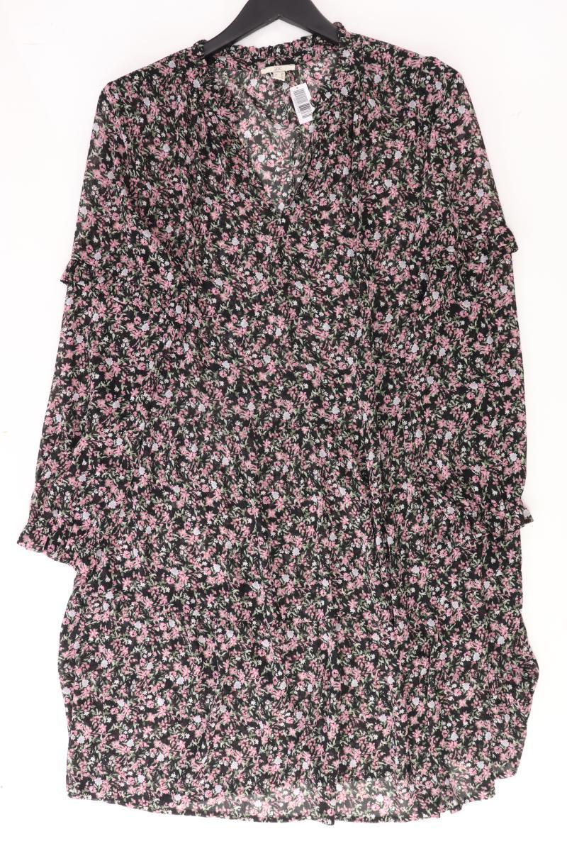 edc by Esprit Langarmkleid Gr. 42 mit Blumenmuster schwarz aus Polyester