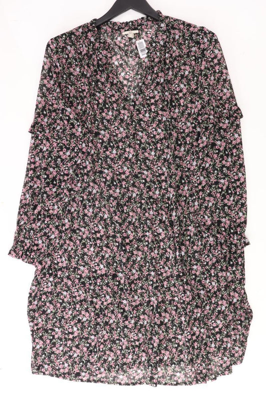 edc by Esprit Langarmkleid Gr. 42 mit Blumenmuster schwarz aus Polyester