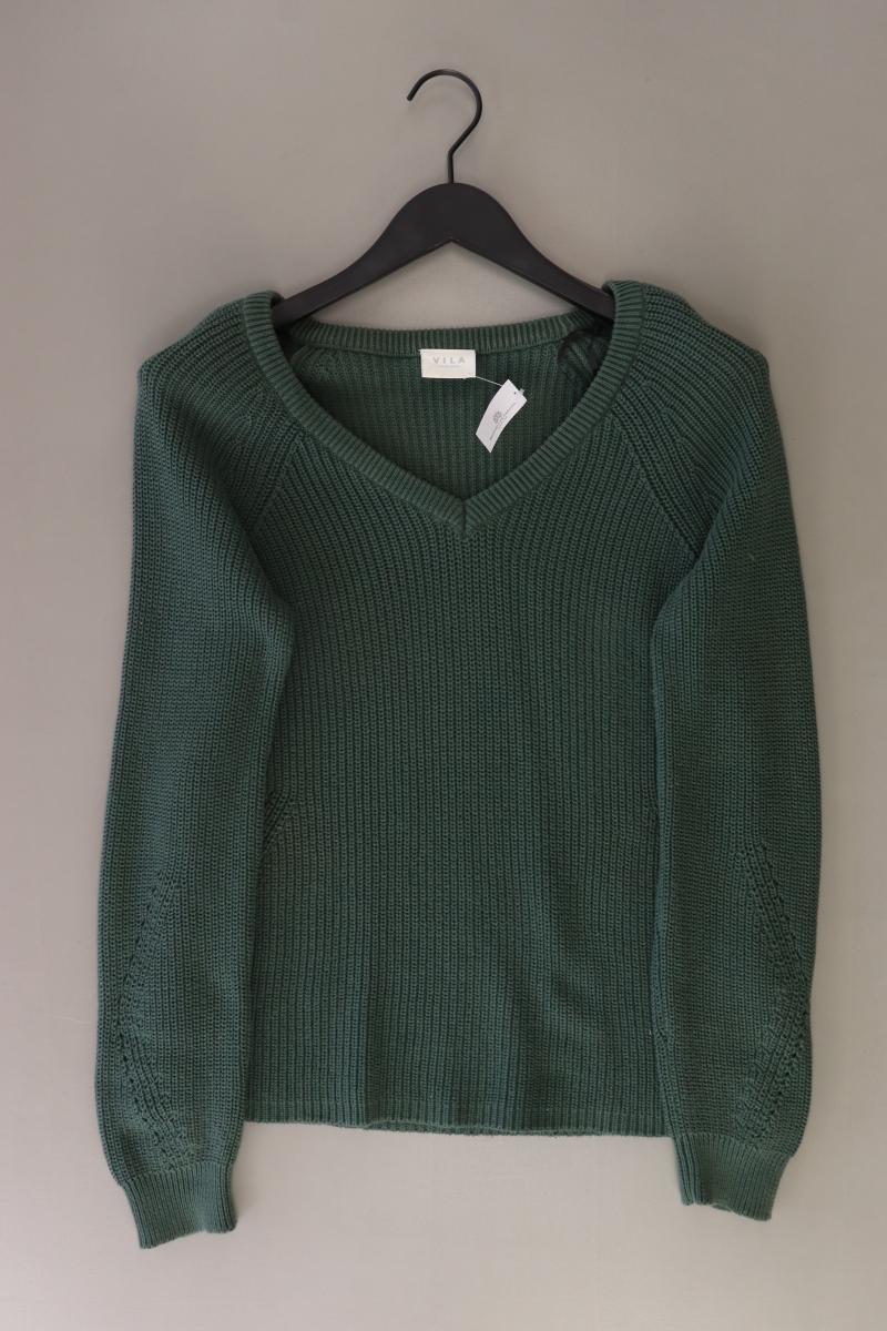 Vila Grobstrickpullover Gr. S grün aus Baumwolle