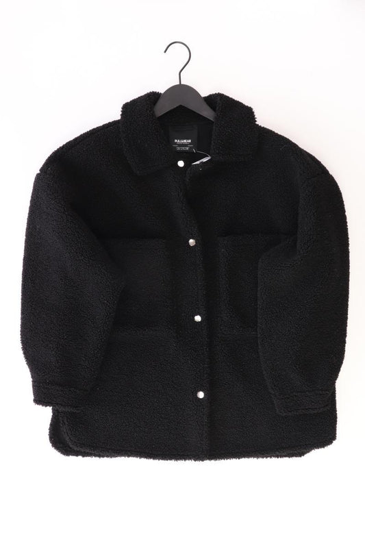Pull&Bear Hemdjacke Teddy Gr. S schwarz aus Polyester