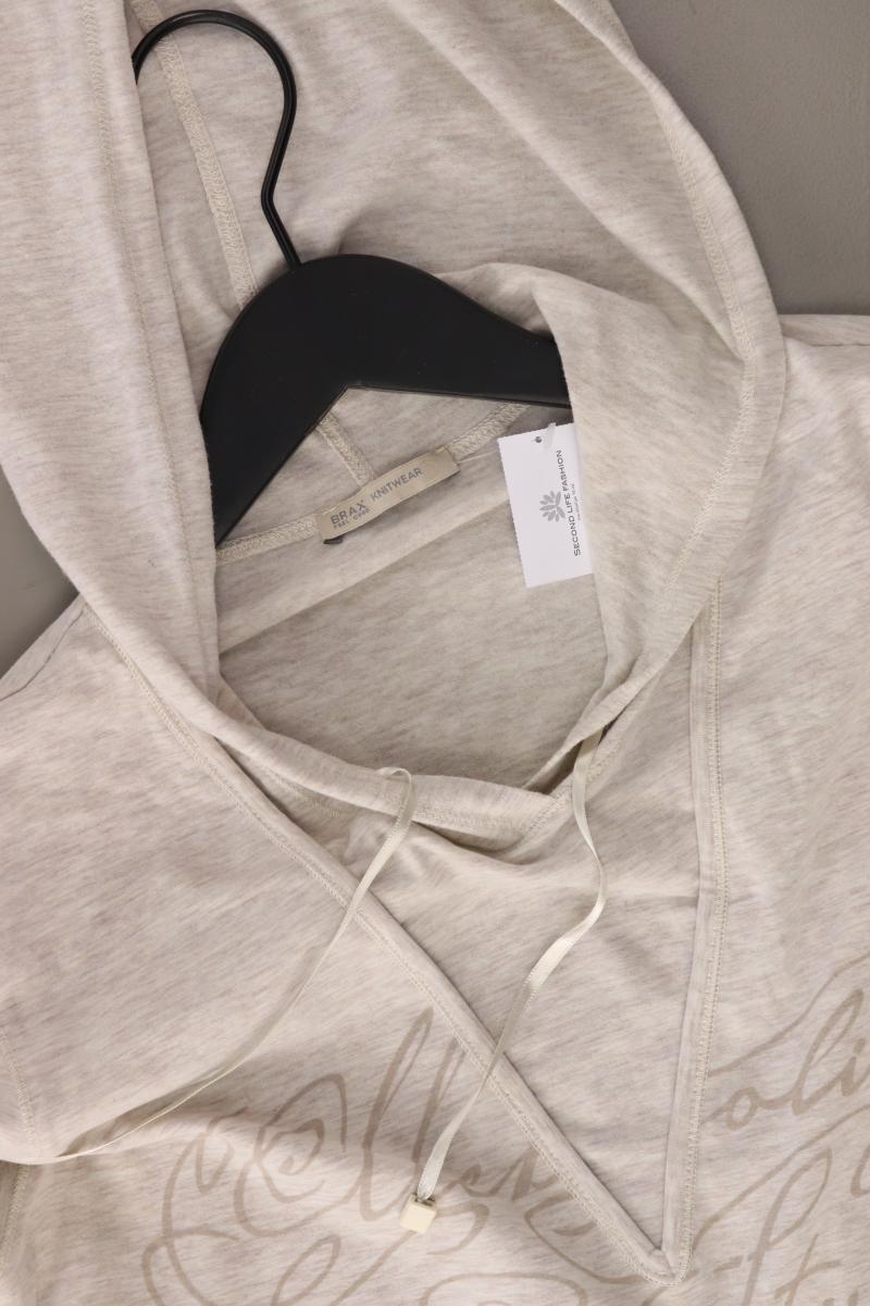 Brax Kapuzenshirt Gr. 38 Langarm creme aus Baumwolle