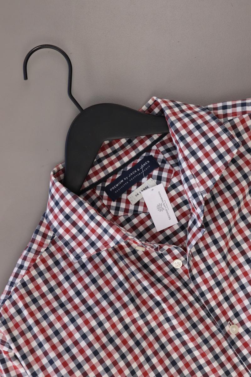 Jack & Jones Karohemd für Herren Gr. XXL kariert Langarm rot aus Baumwolle