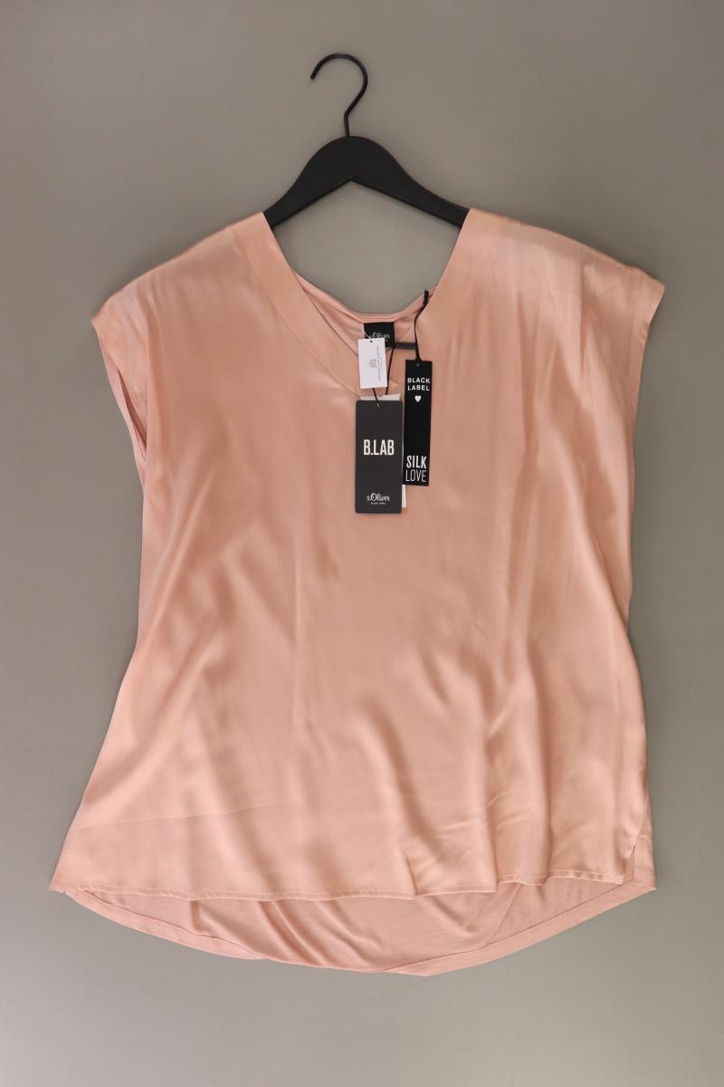 s.Oliver Seidenbluse Gr. 46 neu mit Etikett Kurzarm rosa