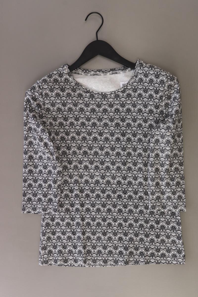 MARK ADAM Printshirt Gr. 38 3/4 Ärmel grau aus Baumwolle