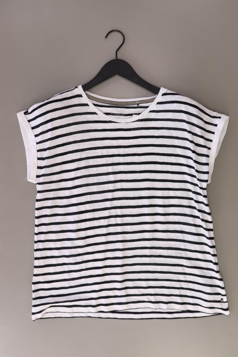 Esprit Ringelshirt Gr. XXL gestreift Kurzarm weiß aus Baumwolle