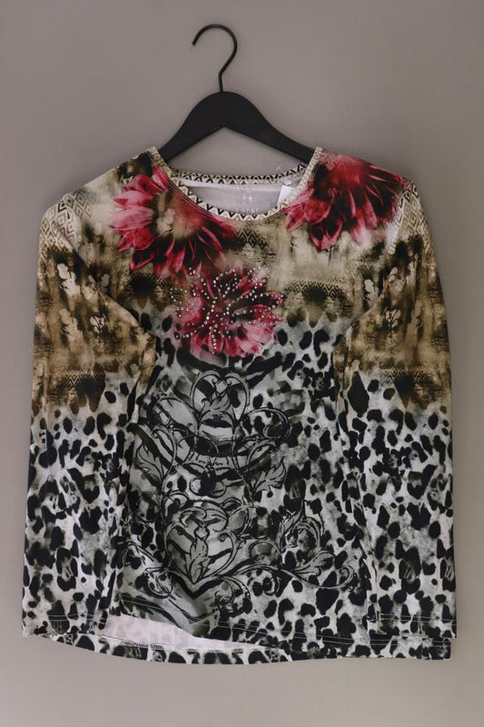 Hucke Printshirt Gr. 44 Langarm mehrfarbig aus Baumwolle