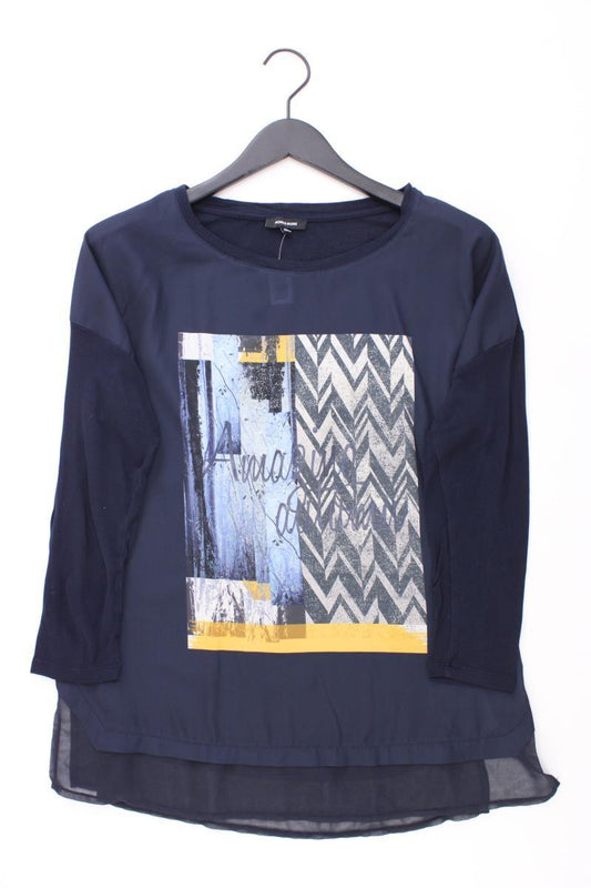 More&More Classic Bluse Gr. 42 3/4 Ärmel blau