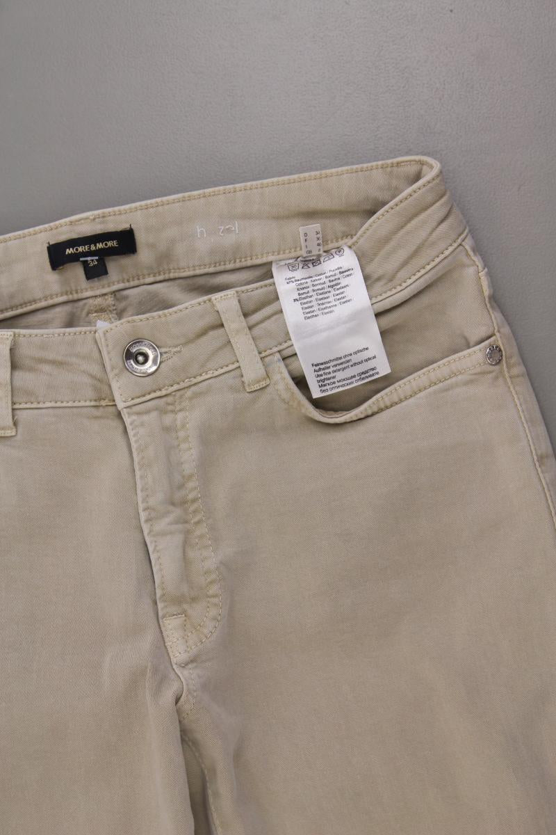 More&More Five-Pocket-Hose Gr. 34 Modell Hazel creme aus Baumwolle