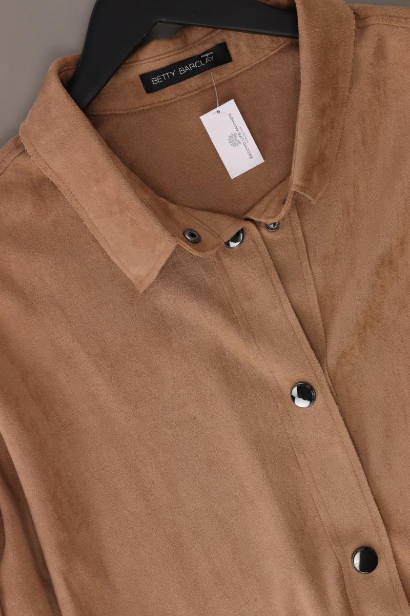 Betty Barclay Hemdbluse Gr. 46 neuwertig Langarm braun aus Polyester