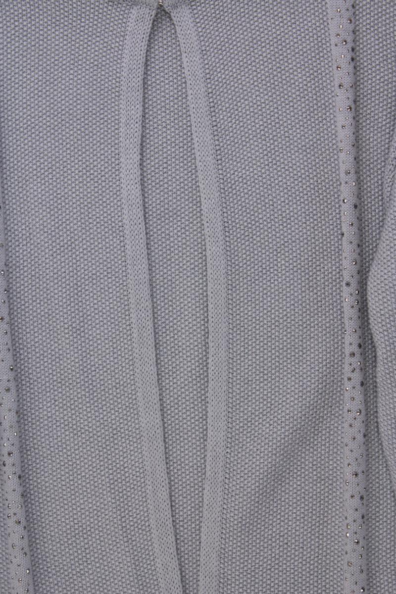 Mona Strickjacke Gr. 44 neuwertig Langarm grau aus Baumwolle